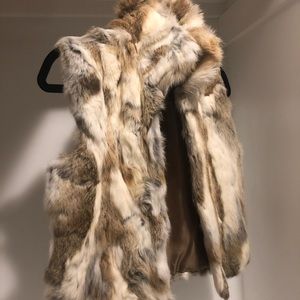 Adrienne Landau Rabbit Fur vest!